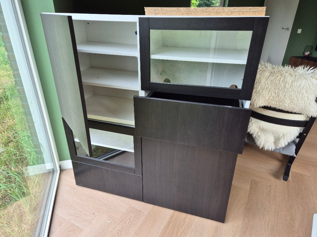 Ikea Besta dressoir, Ophalen, Gebruikt, 100 tot 150 cm, Glas