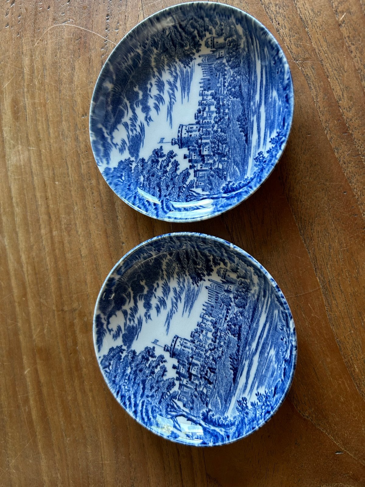 2 Unicorn Tableware schoteltjes - Blauw/Wit, Antiek en Kunst, Antiek | Servies los, Ophalen of Verzenden