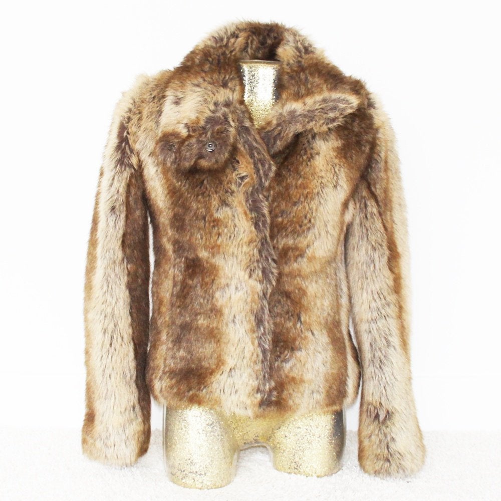 Prachtige (Fake Fur) Hook Bont Jas (Maat 36) € 55,-