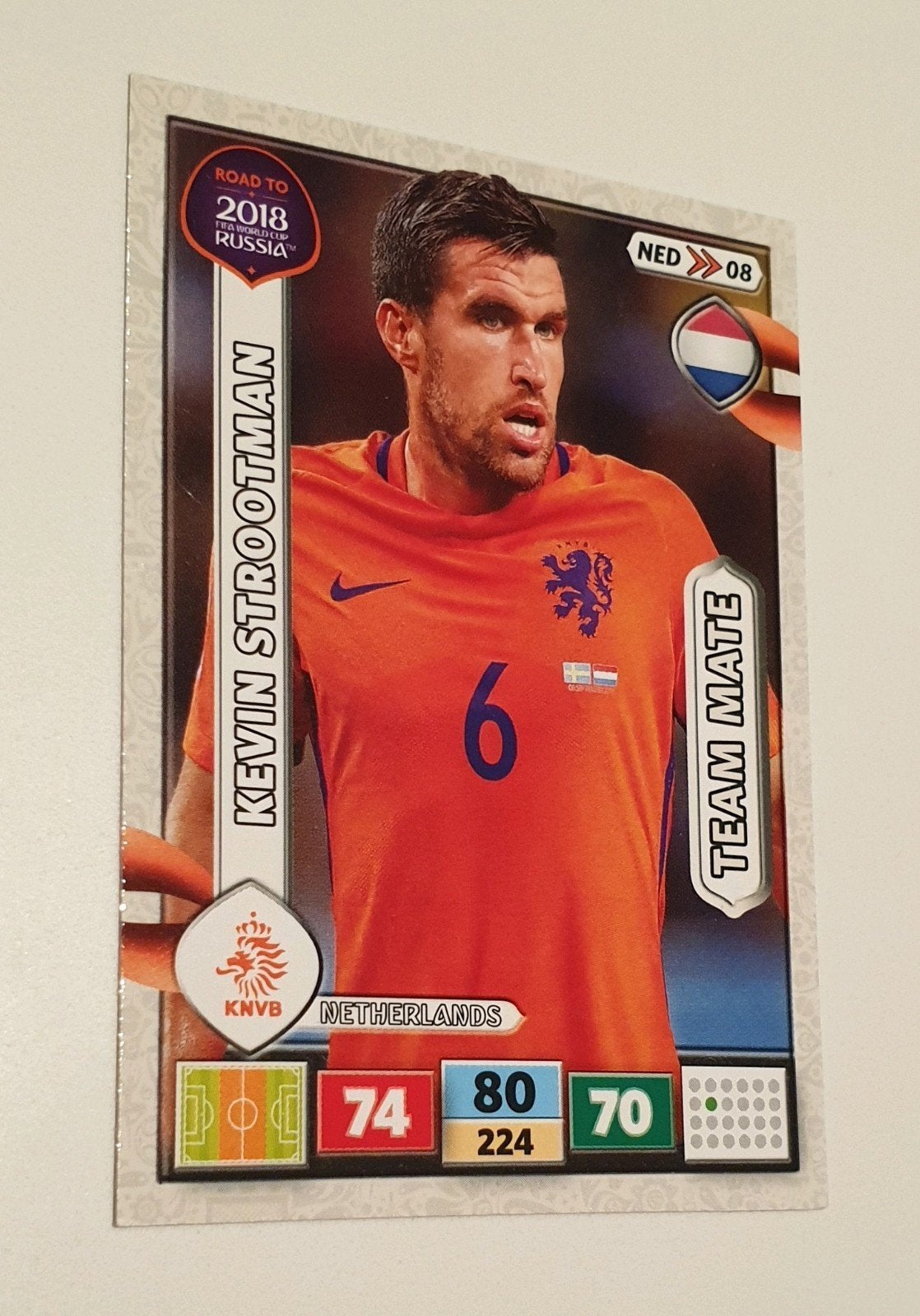 Panini Adrenalyn road to WK 2018 NED08 Kevin Strootman, Ophalen, Zo goed als nieuw, Plaatje