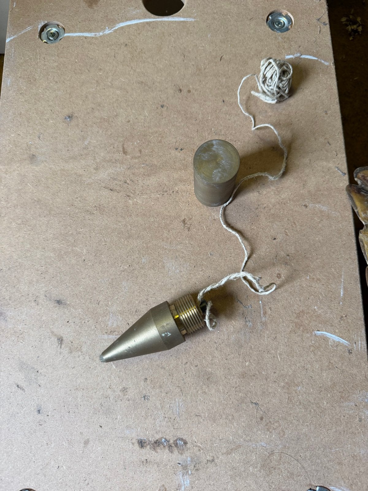 Messing schietlood - 450 gram, Ophalen, Zo goed als nieuw, Overige typen