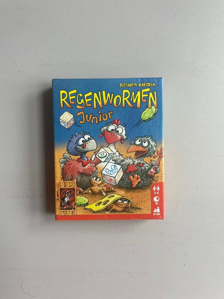 Regenwormen Junior, Hobby en Vrije tijd, Gezelschapsspellen | Kaartspellen, Zo goed als nieuw, Een of twee spelers, Drie of vier spelers