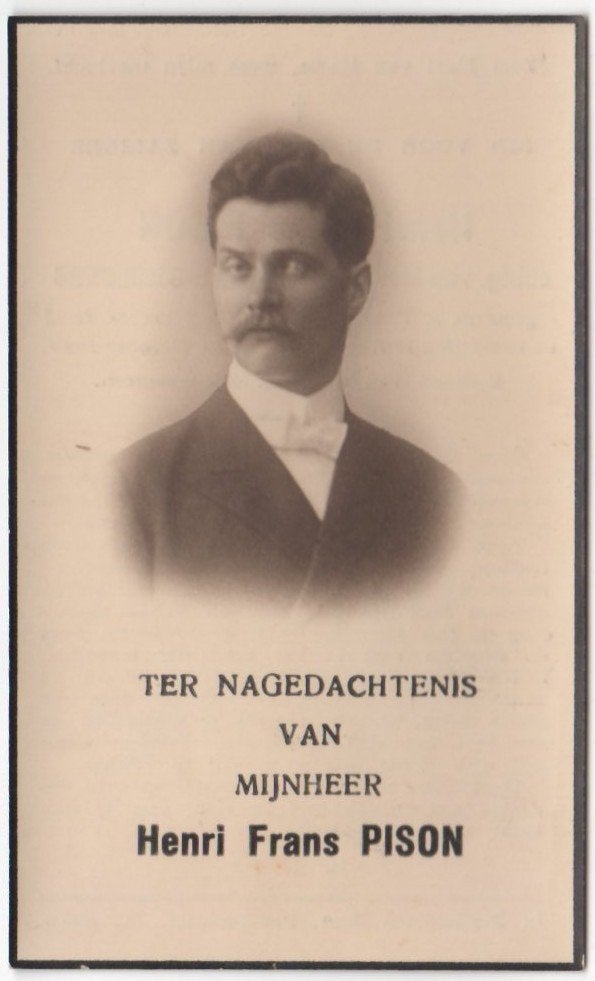Henri Frans Prison 1885 Vlissingen + 1940 Antwerpen, 55 jaar, Ophalen of Verzenden