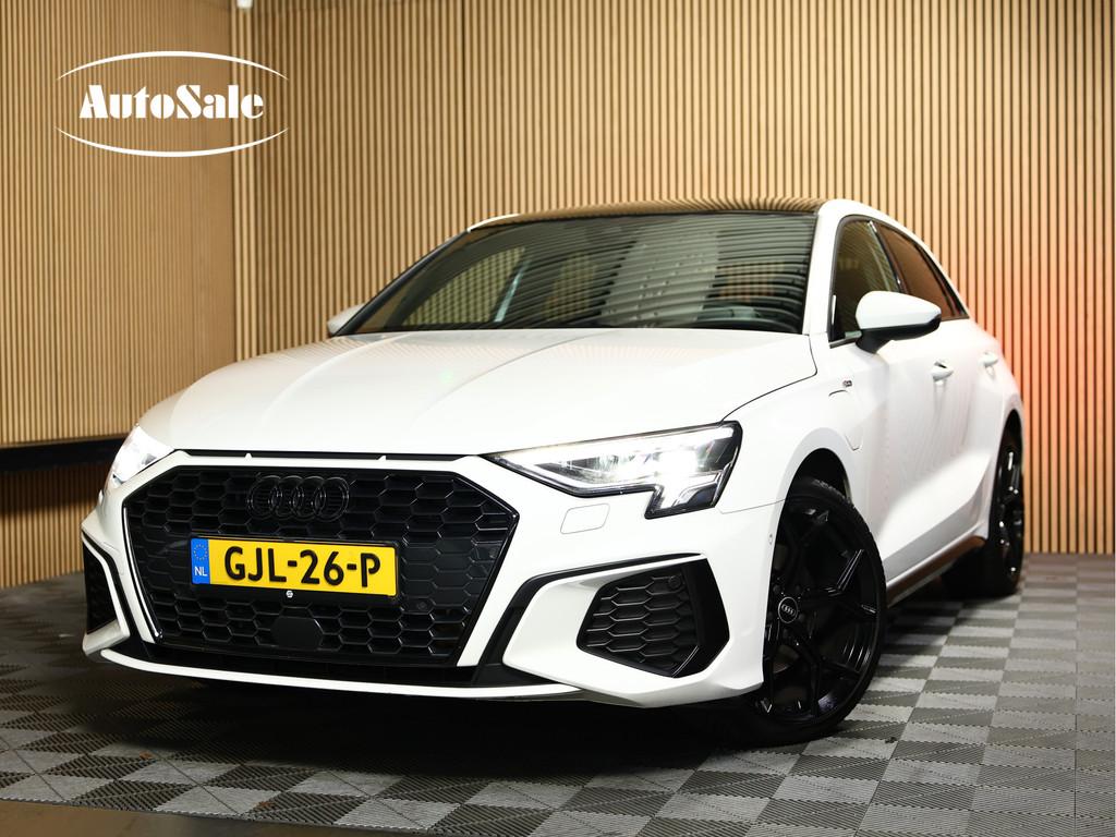 Audi A3 Sportback 40 TFSI e S-Line PANO VIRTUAL CARPLAY LEDE, Auto's, Audi, 4 cilinders, Wit, Plug-in hybride, Hybride Elektrisch/Benzine