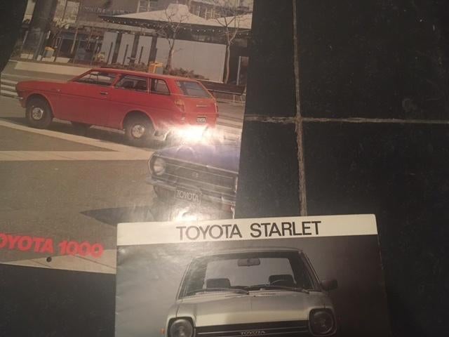 Toyota 1000 of Starlet fraaie brochure/auto folder 76 78 '79, Ophalen, Zo goed als nieuw, Toyota