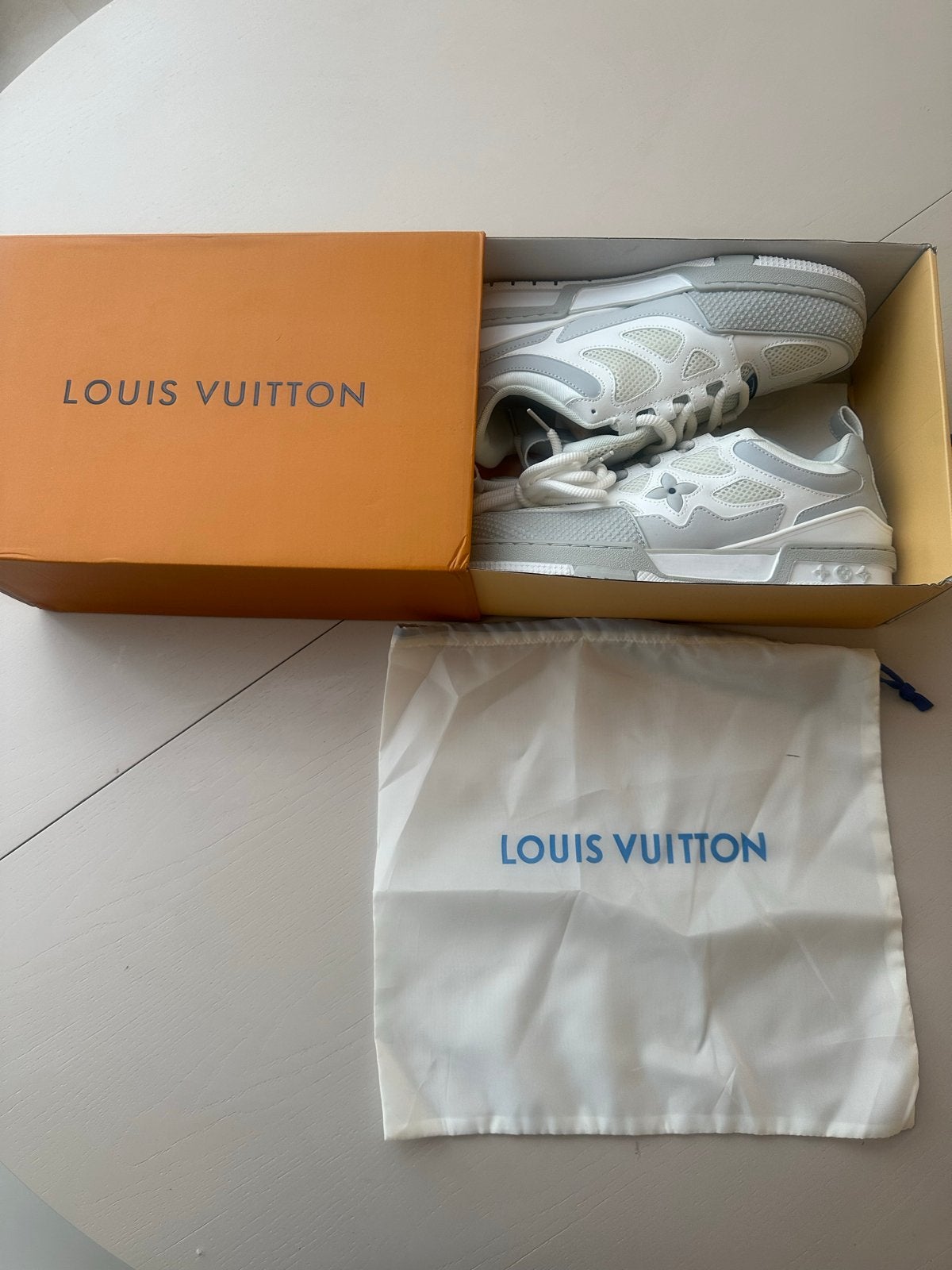 Louis Vuitton Skate Sneaker Wit/Grijs, Kleding | Heren, Verzenden, Nieuw, Wit, Sneakers of Gympen