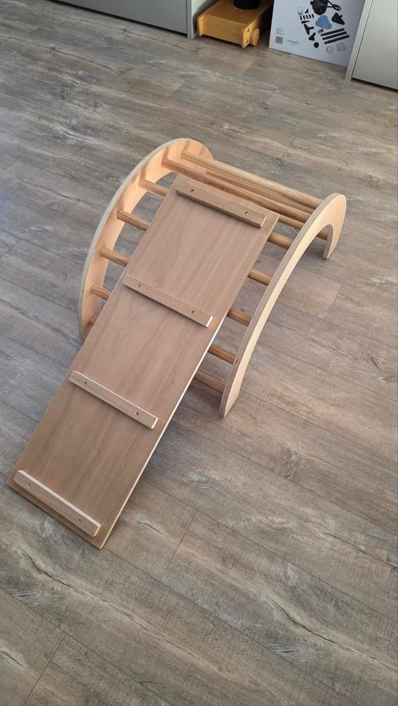 Houten klimboog met glijbaan/klimplank, Kinderen en Baby's, Ophalen, Gebruikt, Klimwand