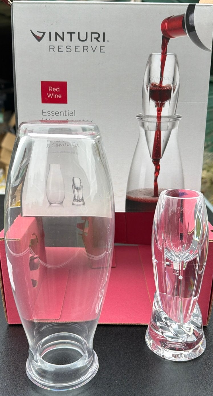 Vinturi Reserve Wijn Beluchter & Karaf Set - Rood / Wit, Ophalen of Verzenden, Zo goed als nieuw, Overige merken, Glas
