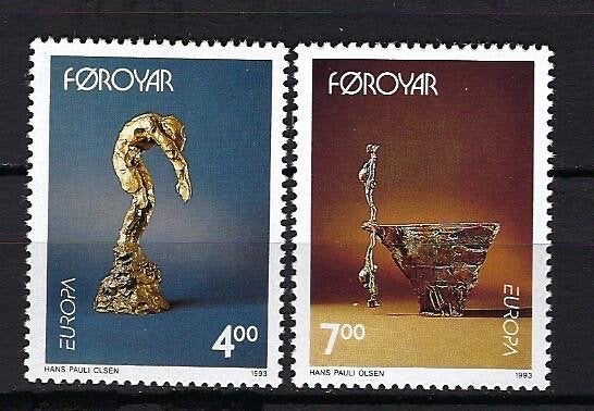 Faröer (Denemarken) Mi. 248/249 postfris (EUROPA), Ophalen of Verzenden, Denemarken, Postfris