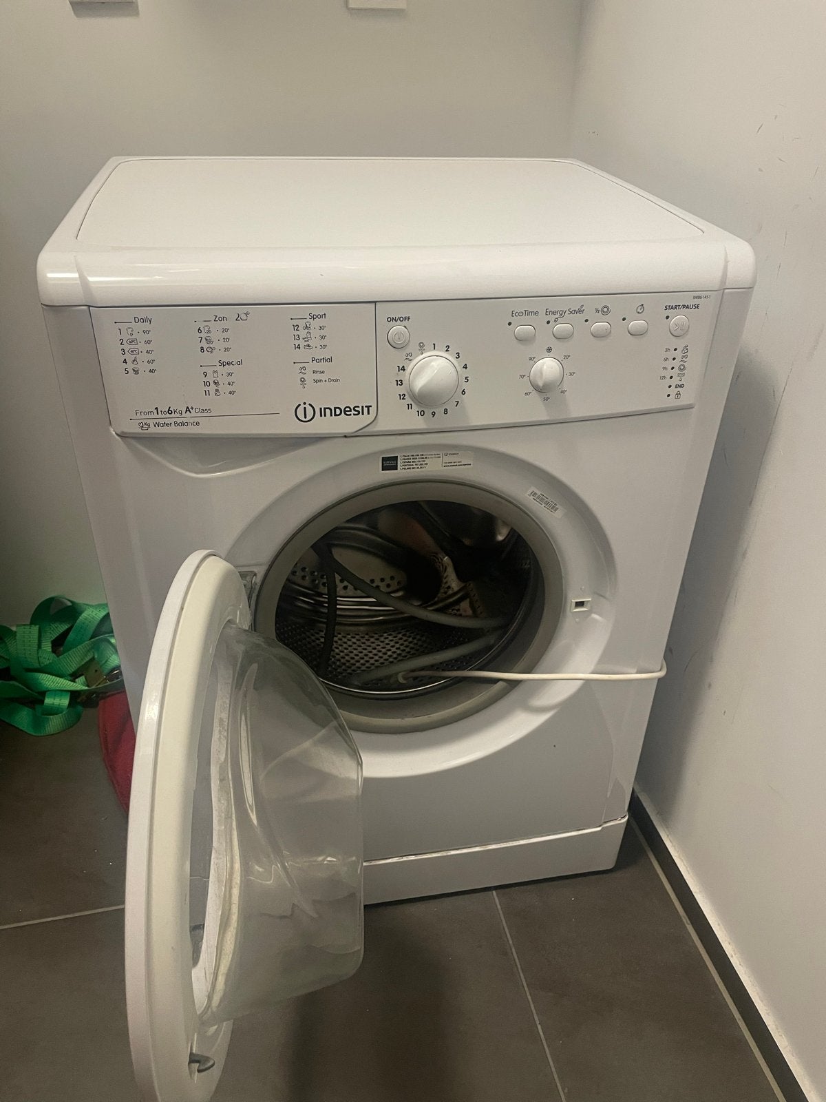 Indesit IWB 61451 wasmachine 6 kg – 1400 rpm, Ophalen, 1200 tot 1600 toeren, Gebruikt, 4 tot 6 kg