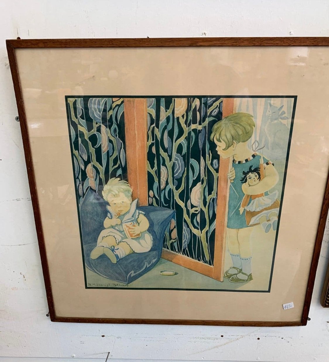 Litho Bernardina Midderigh-Bokhorst - kleurenlitho kinderen., Antiek en Kunst, Ophalen of Verzenden