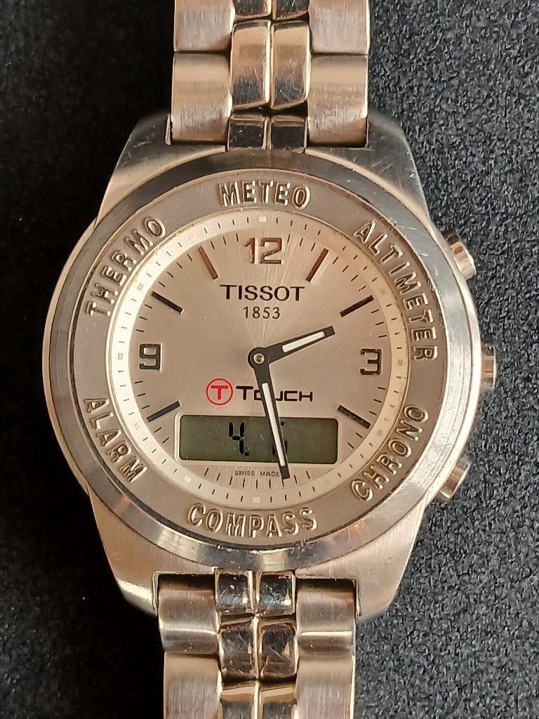 Tissot T-touch, Sieraden, Tassen en Uiterlijk, Horloges | Heren, Overige merken, Staal, Staal, Verzenden