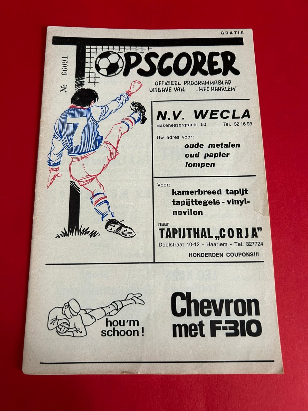 programma 1973 HFC HAARLEM-AJAX Johan Cruijff, Verzenden, Gebruikt, Ajax