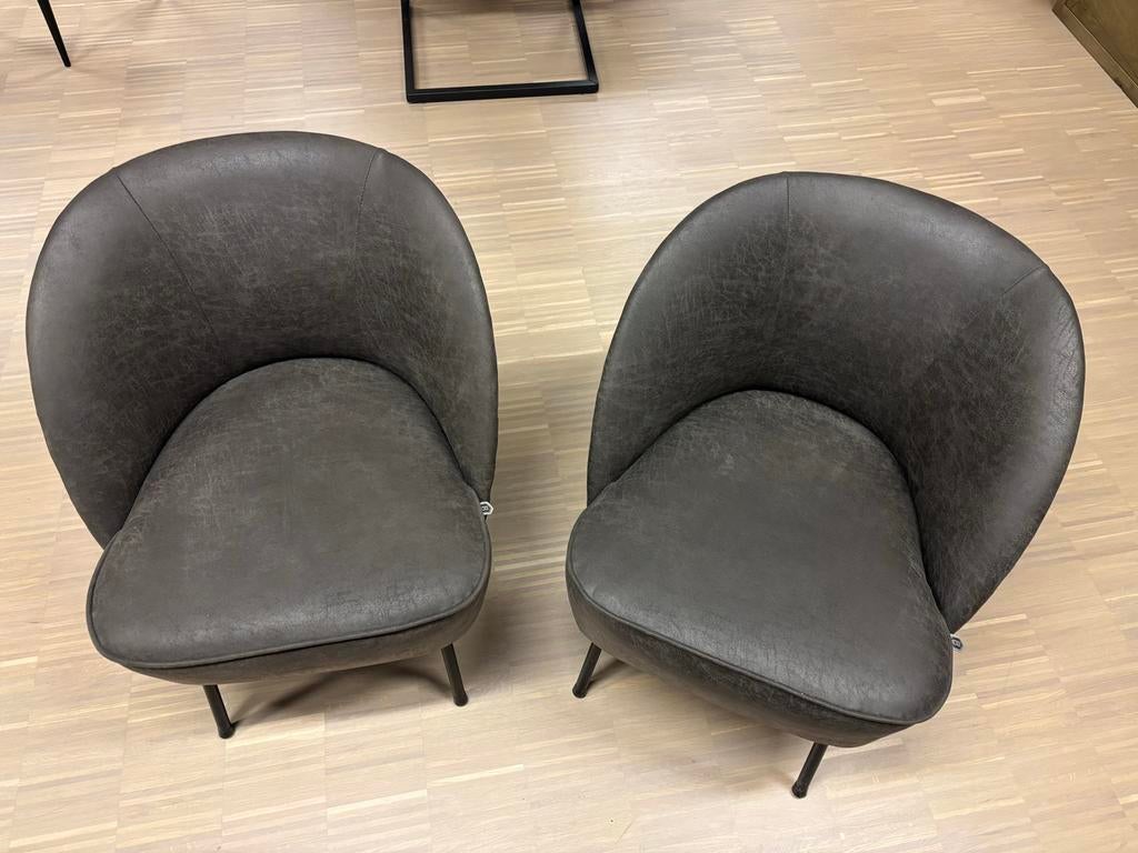 Antraciete fauteuils be pure home, Huis en Inrichting, Fauteuils, Ophalen, Minder dan 75 cm, Nieuw, Stof