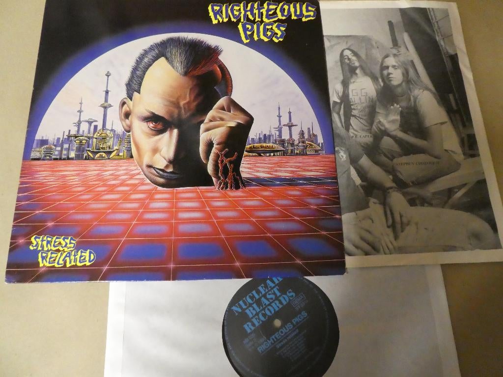 Righteous Pigs – Stress Related (1990), Cd's en Dvd's, Inclusief binnenhoes, Ophalen of Verzenden, Zo goed als nieuw