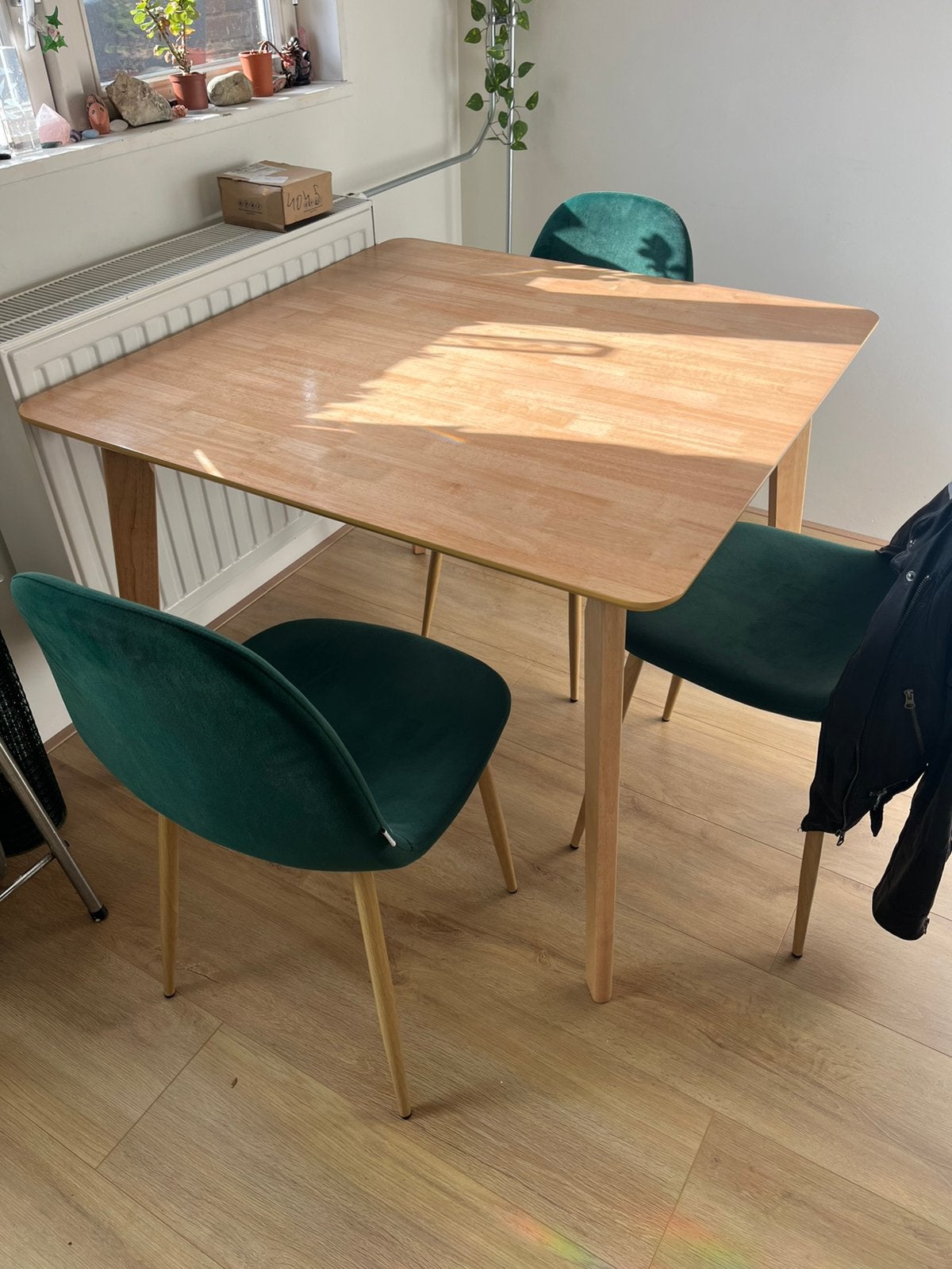Sklum vierkante eettafel hout 100cm * 100cm Kerhen 75cm hoog, Ophalen, 50 tot 100 cm, Boho, Vierkant