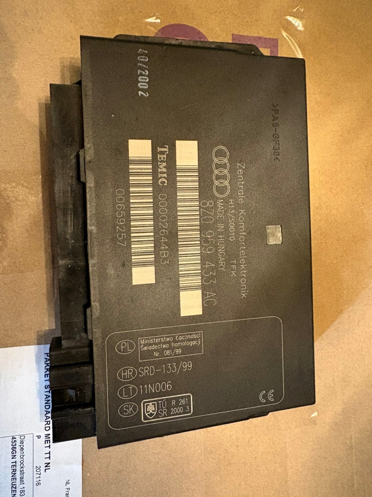 Comfortmodule Audi A2 8ZO 959 433 AC, Ophalen of Verzenden, Audi