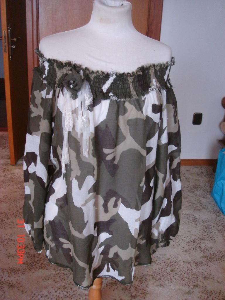Sonia Gonnelli blouse/top/tuniek maat L camouflage, Maat 38/40 (M), Ophalen of Verzenden, Zo goed als nieuw, Sonia Gonnelli