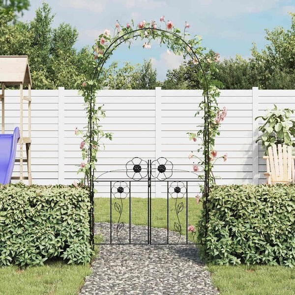 Rozenboog pergola met hekje ijzer GRATIS BEZORGD!, Met poort, Verzenden, Nieuw, Nvt