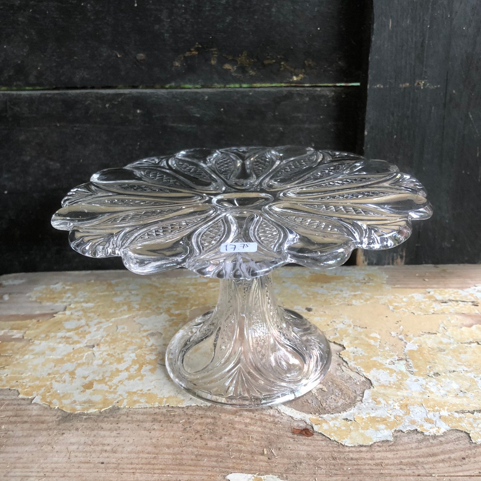 Klein glazen taartplateau, Ophalen of Verzenden