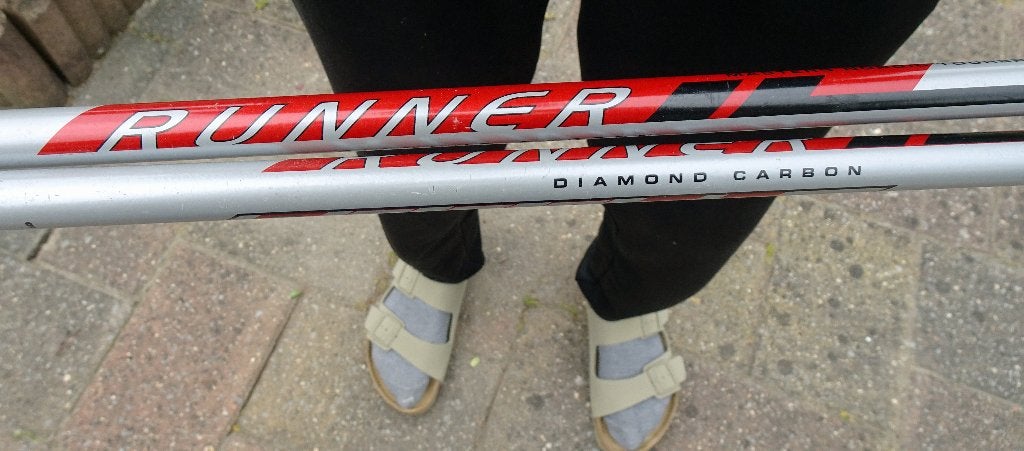 Nordic walking stokken, Sport en Fitness, Ophalen, Gebruikt, Wandelstok