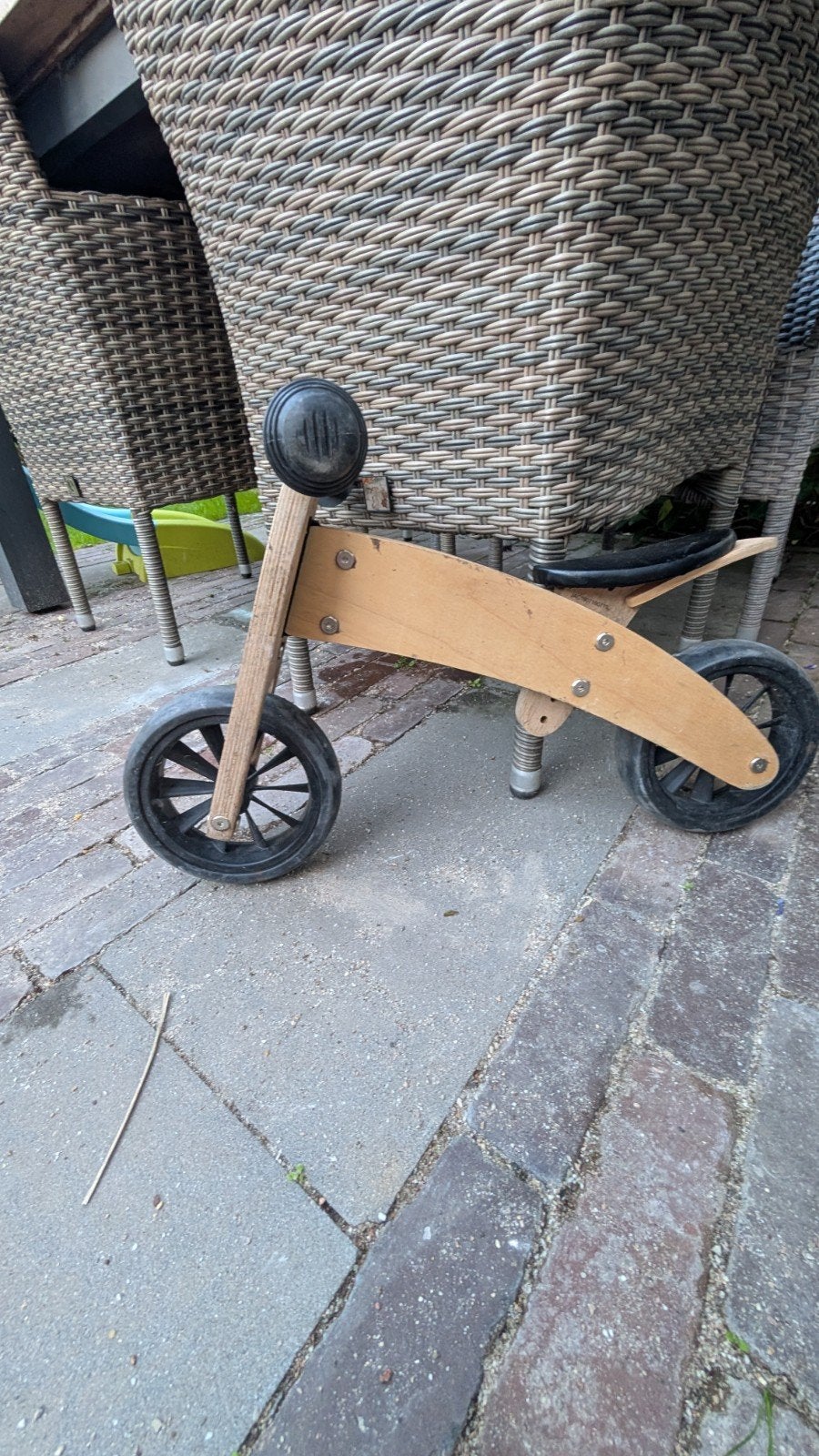 Houten loopfiets/driewieler 2-in-1 Bandits & Angels, Ophalen, Gebruikt, Loopfiets