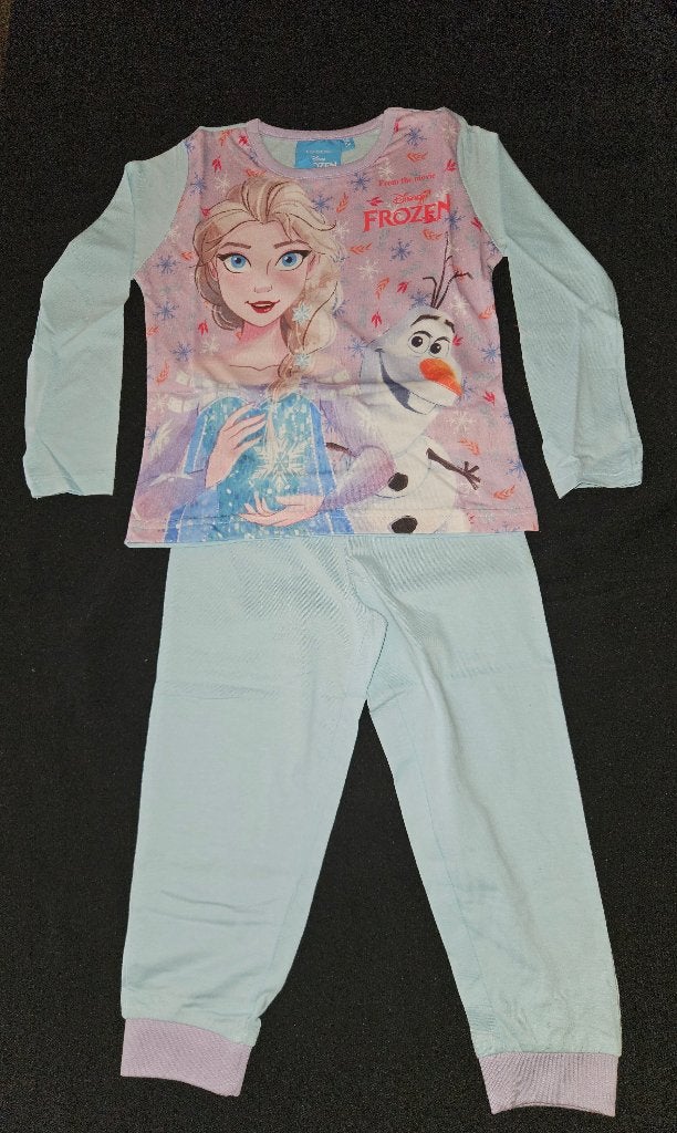 Frozen pyjama Elsa en Olaf katoen blauw maat 110, Disney, Nacht- of Onderkleding, Nieuw, Ophalen of Verzenden