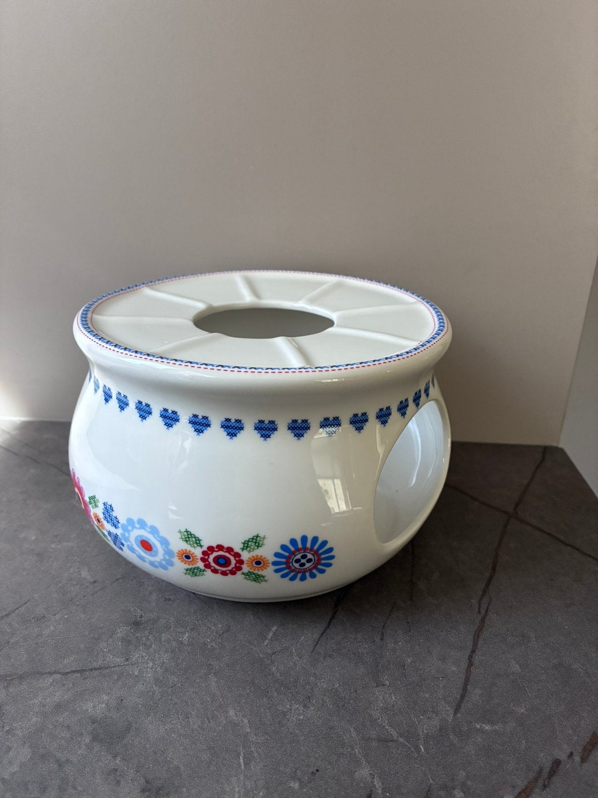 Nieuw! Kakelbont yvon jaspers. warmhouder / rechaud, Ophalen of Verzenden