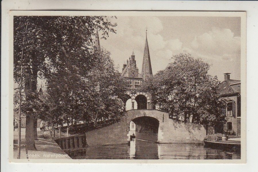 Sneek, Waterpoort 21, Ophalen of Verzenden, 1940 tot 1960, Gelopen, Friesland