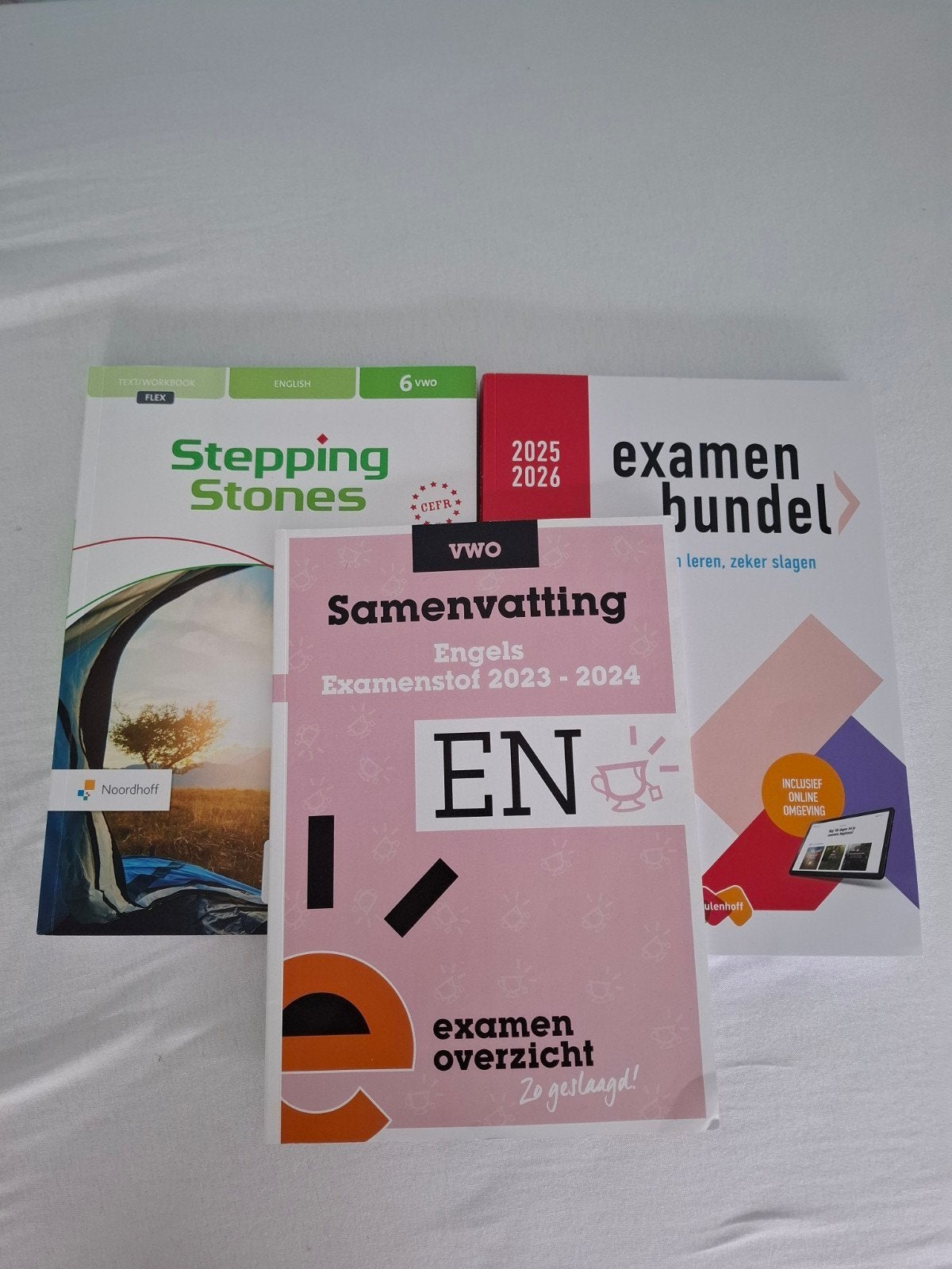 Engels VWO Boekenpakket: Examenbundel, Stepping Stones, Same, Boeken, Ophalen of Verzenden, Zo goed als nieuw, VWO, Engels