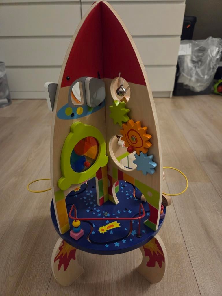 Houten activiteitenraket voor baby's en peuters, Ophalen of Verzenden, Zo goed als nieuw, Overige typen