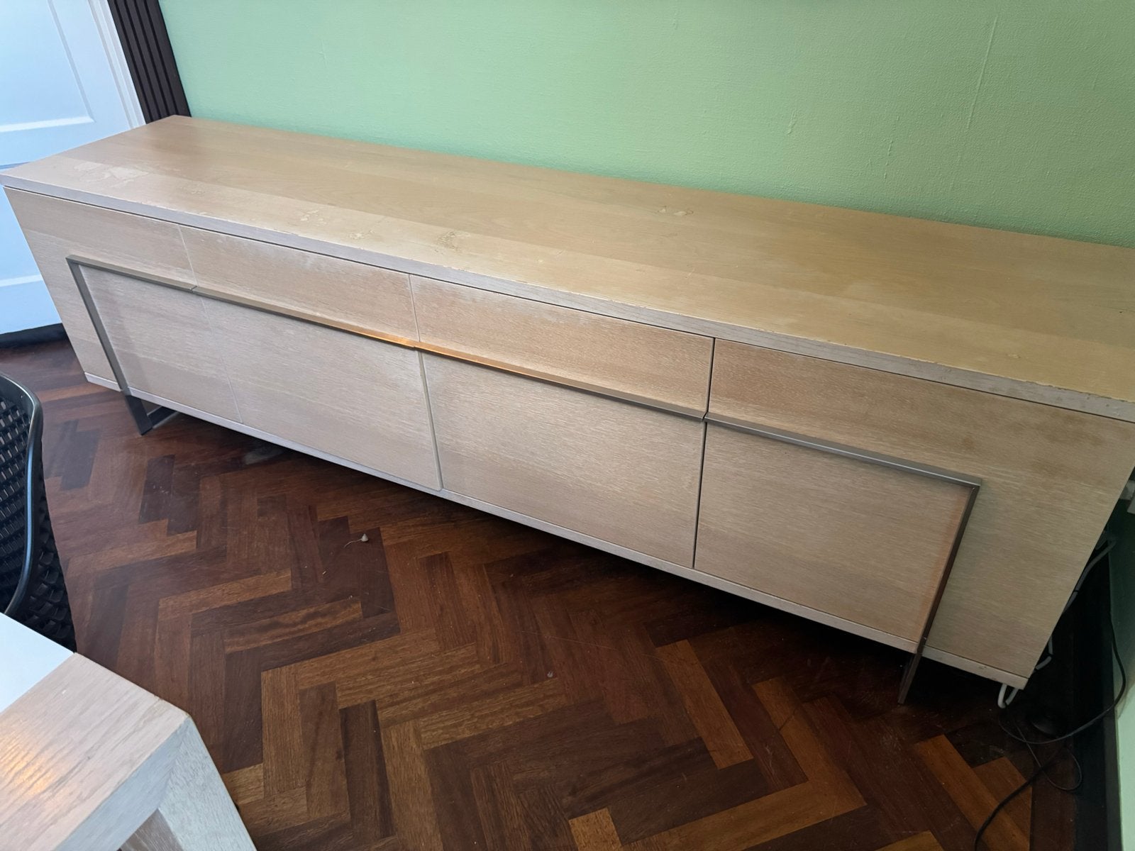 Bert Plantagie design dressoir - Eikenhout, Huis en Inrichting, Gebruikt, Eikenhout, Ophalen of Verzenden, 200 cm of meer