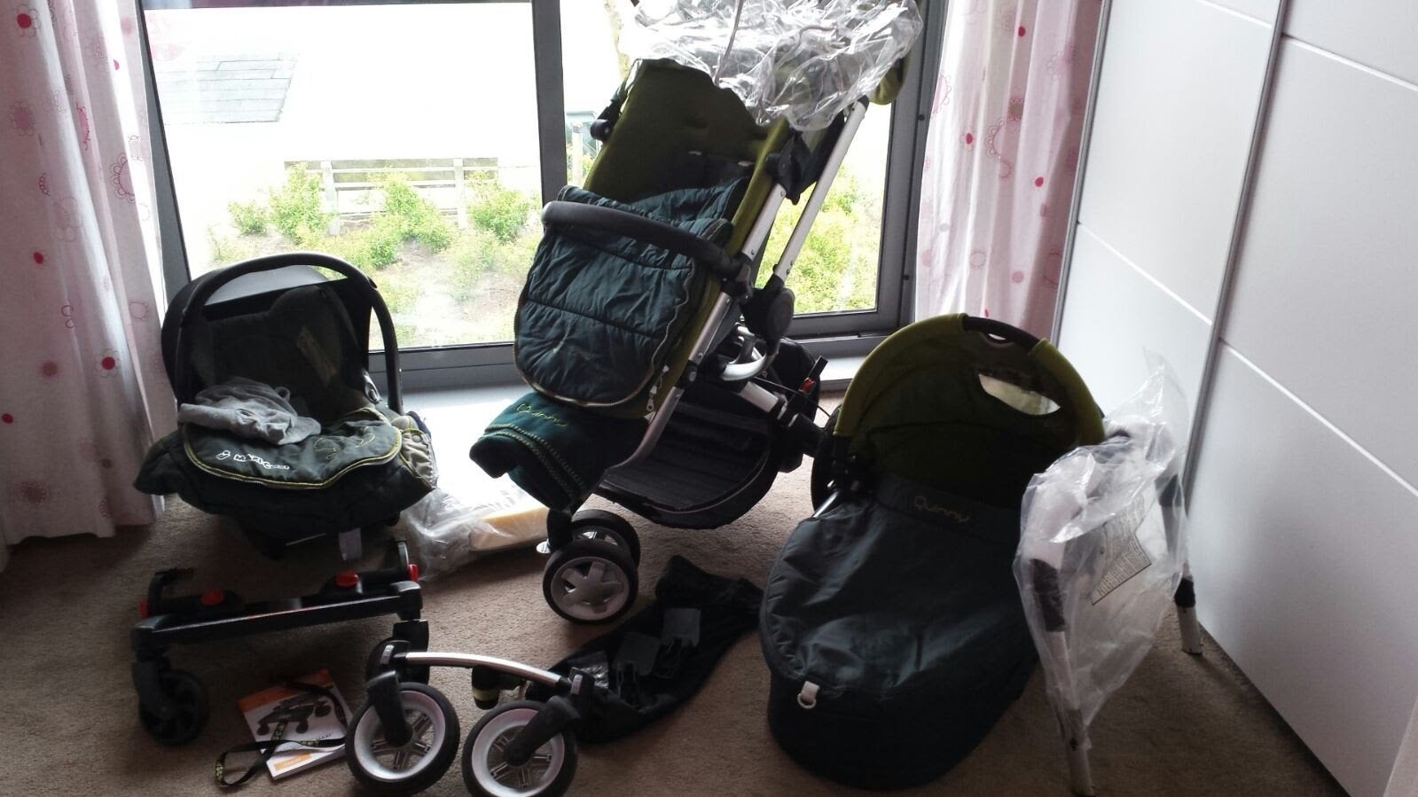 Quinny Buzz kinderwagen met Maxi-Cosi autostoeltje, Gebruikt, Combiwagen, Verstelbare duwstang, Quinny