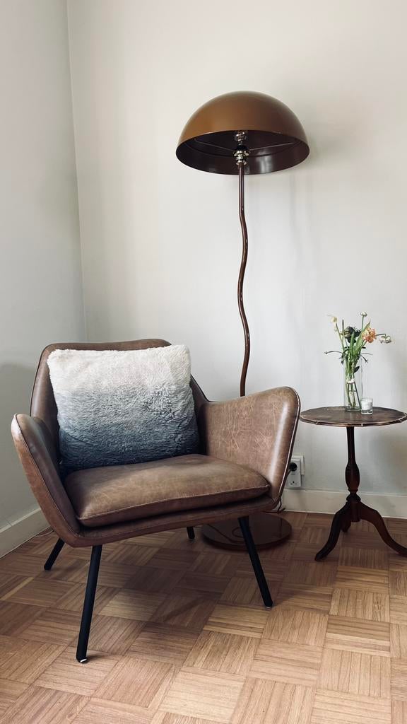 Fauteuil van het merk Zuiver, Huis en Inrichting, Fauteuils, Zo goed als nieuw, Leer, 75 tot 100 cm, Ophalen