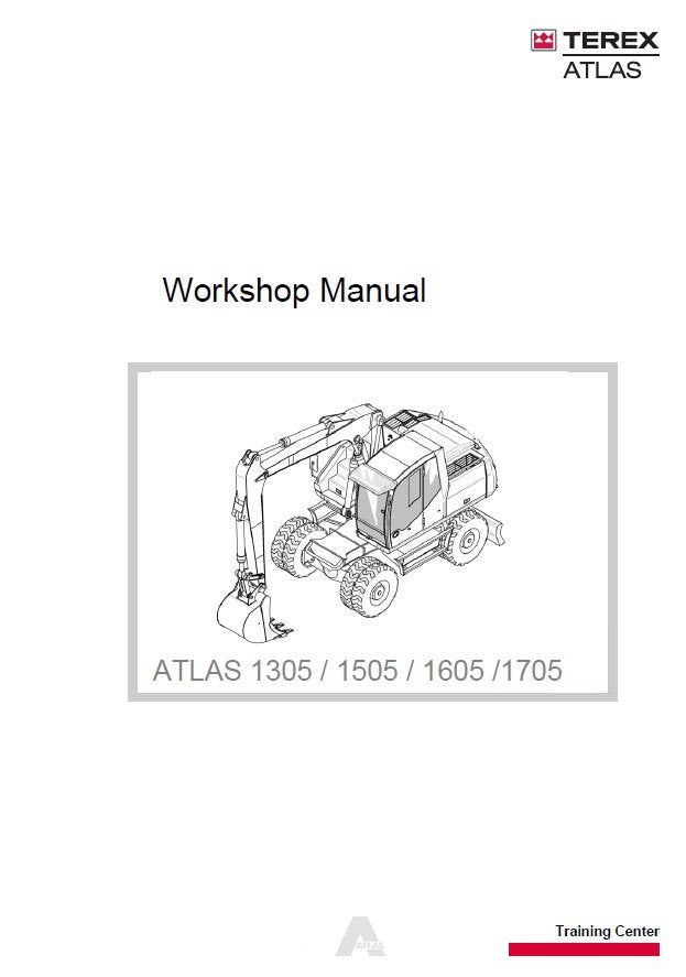 Terex Atlas 1305/1505/1605/1705 Werkplaatshandboek PDF, Verzenden