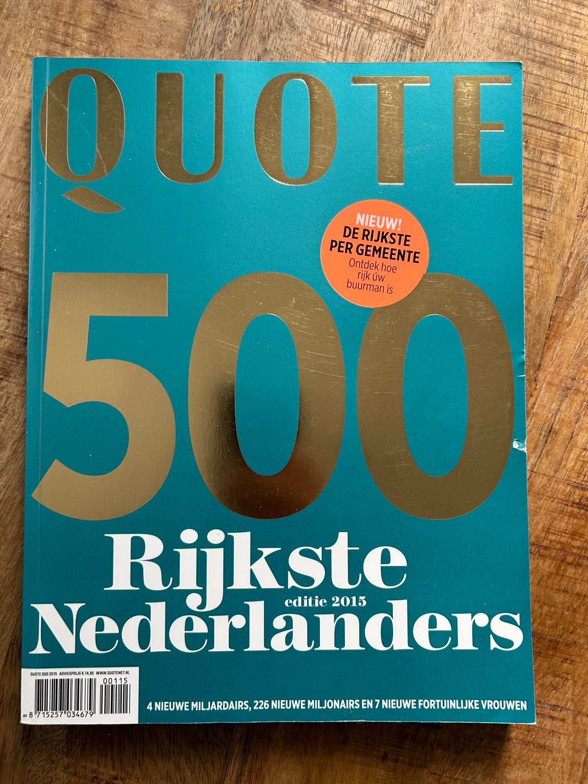 Quote 500 - Rijkste Nederlanders (2010-2015), Ophalen of Verzenden, Gelezen, Overige typen