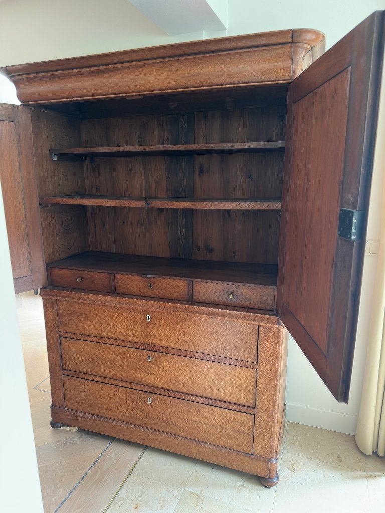 Eiken kabinet, Ophalen, Gebruikt, Met deur(en), Eikenhout