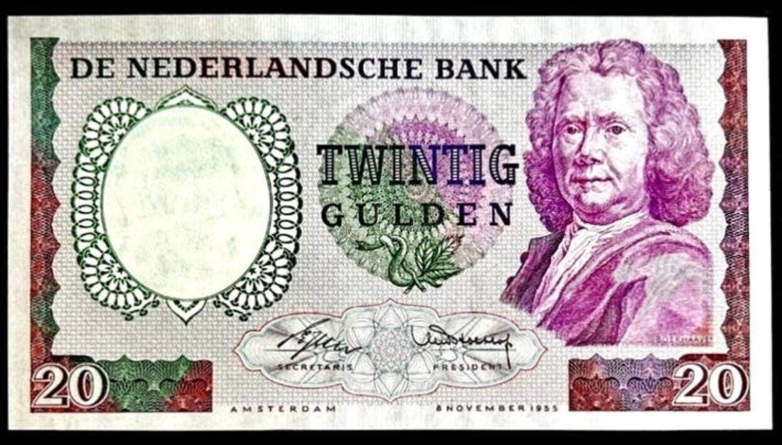 REPLACEMENT: 20 GLD 1955 “AUNC”, Postzegels en Munten, Ophalen of Verzenden, 100 gulden