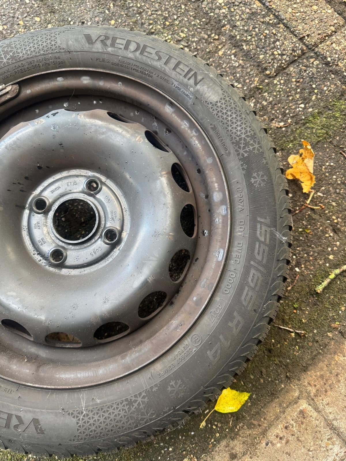 banden met velgen Toyota aygo, Ophalen, Gebruikt