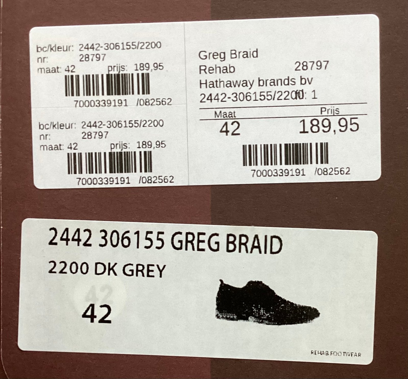 Heren schoenen Rehab.  Blauw grijs. Nieuw, Ophalen of Verzenden, Nieuw, Blauw