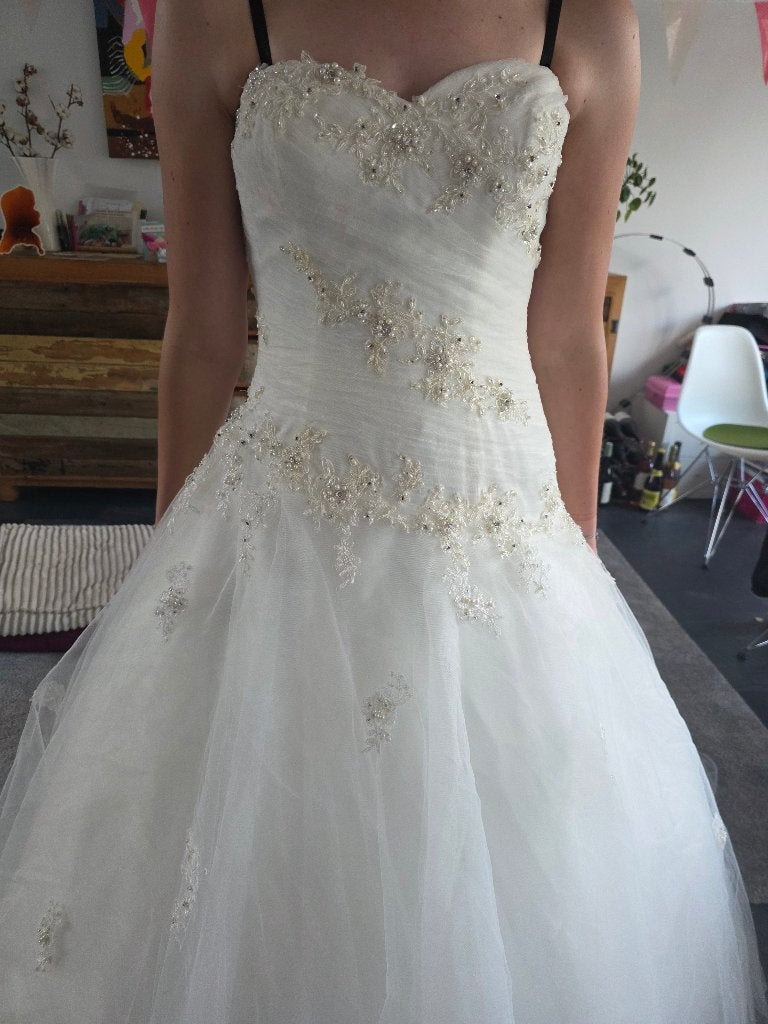 Trouwjurk Sweetheart, Kleding | Dames, Trouwkleding en Trouwaccessoires, Ophalen of Verzenden, Zo goed als nieuw, Wit, Trouwjurk