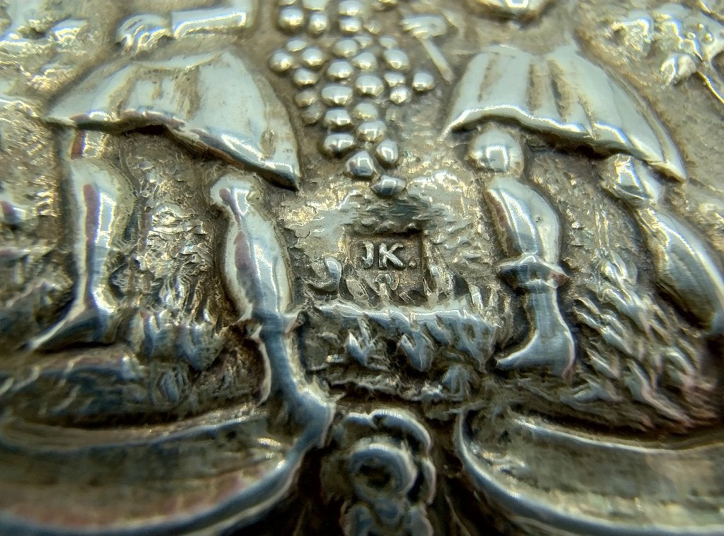 Antiek zilveren snuifdoosje, J. Kooiman, Schoonhoven, 1886, Verzenden, Zilver
