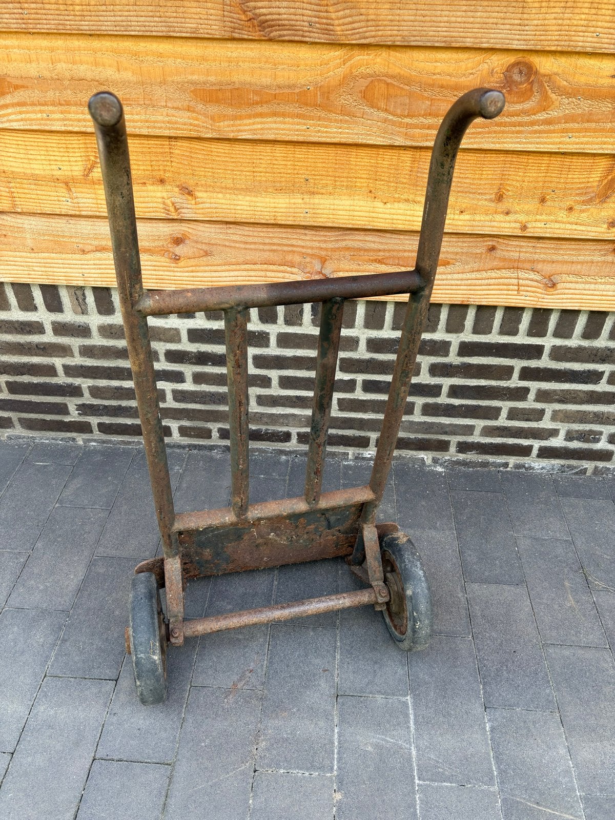 Antieke/Vintage Stalen Steekwagen, Ophalen, Gebruikt