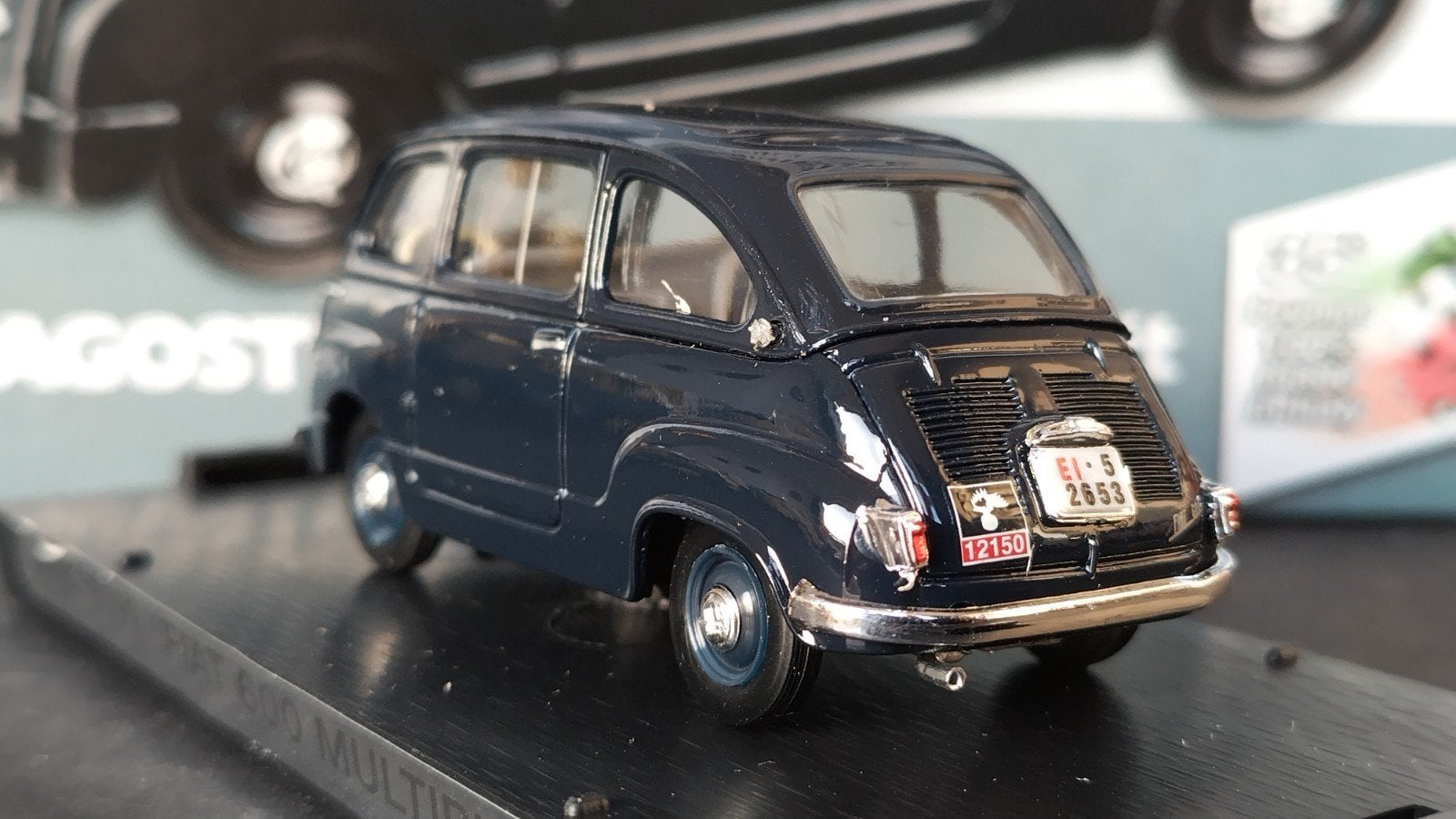 Fiat 600 Multipla Carabinieri 1956 1:43 Brumm Pol, Overige merken, Auto, Verzenden, .