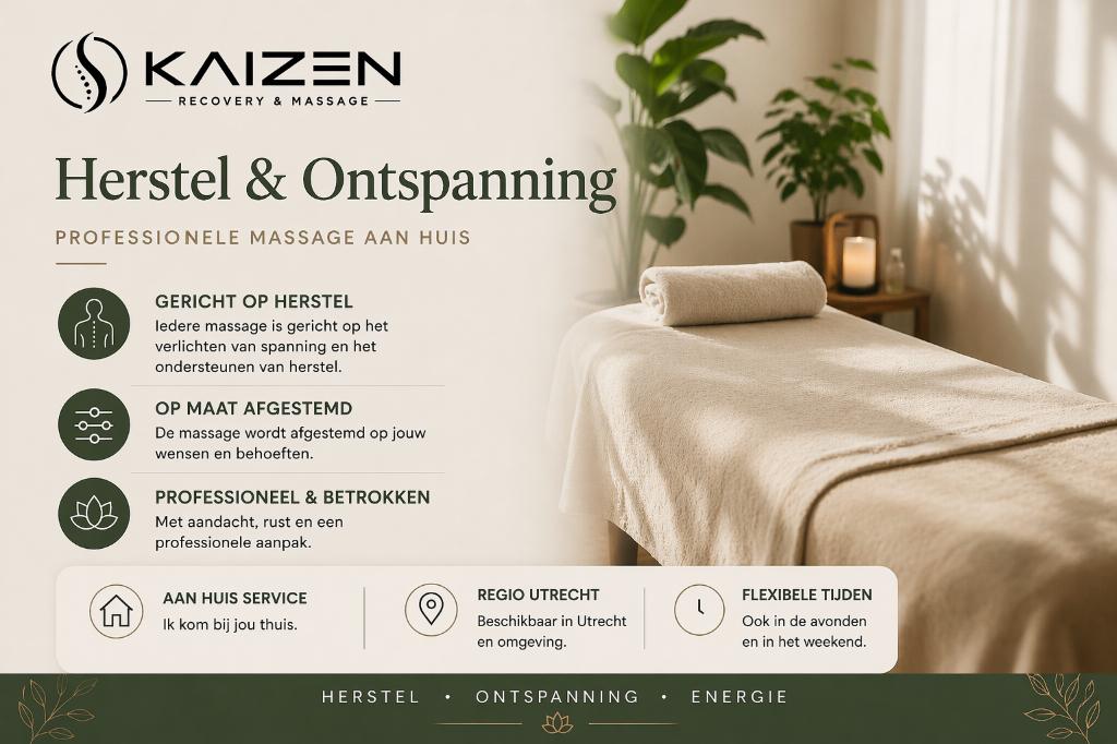 Kaizen Massage – Herstel & Ontspanning, Ontspanningsmassage