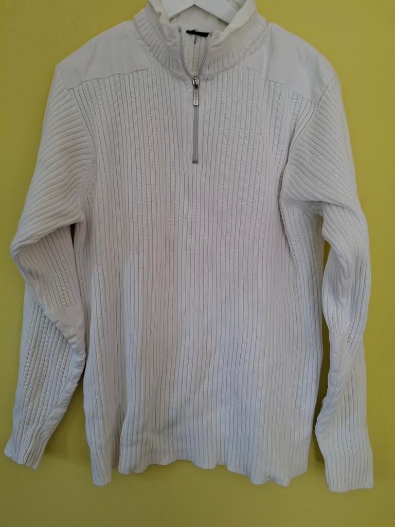 McGregor witte schipperstrui heren trui met rits - Maat XL, McGregor, Wit, Maat 56/58 (XL), Ophalen of Verzenden