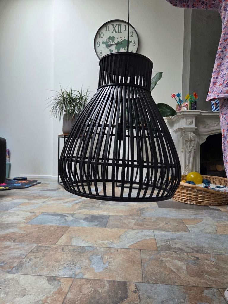 Hanglamp, Ophalen, Zo goed als nieuw, Hout, Minder dan 50 cm