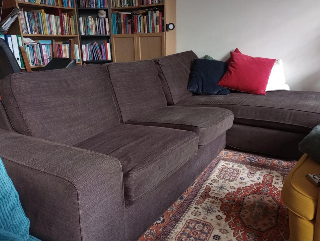 Bank Ikea 2/3 zits met chaise longue, Ophalen, Gebruikt