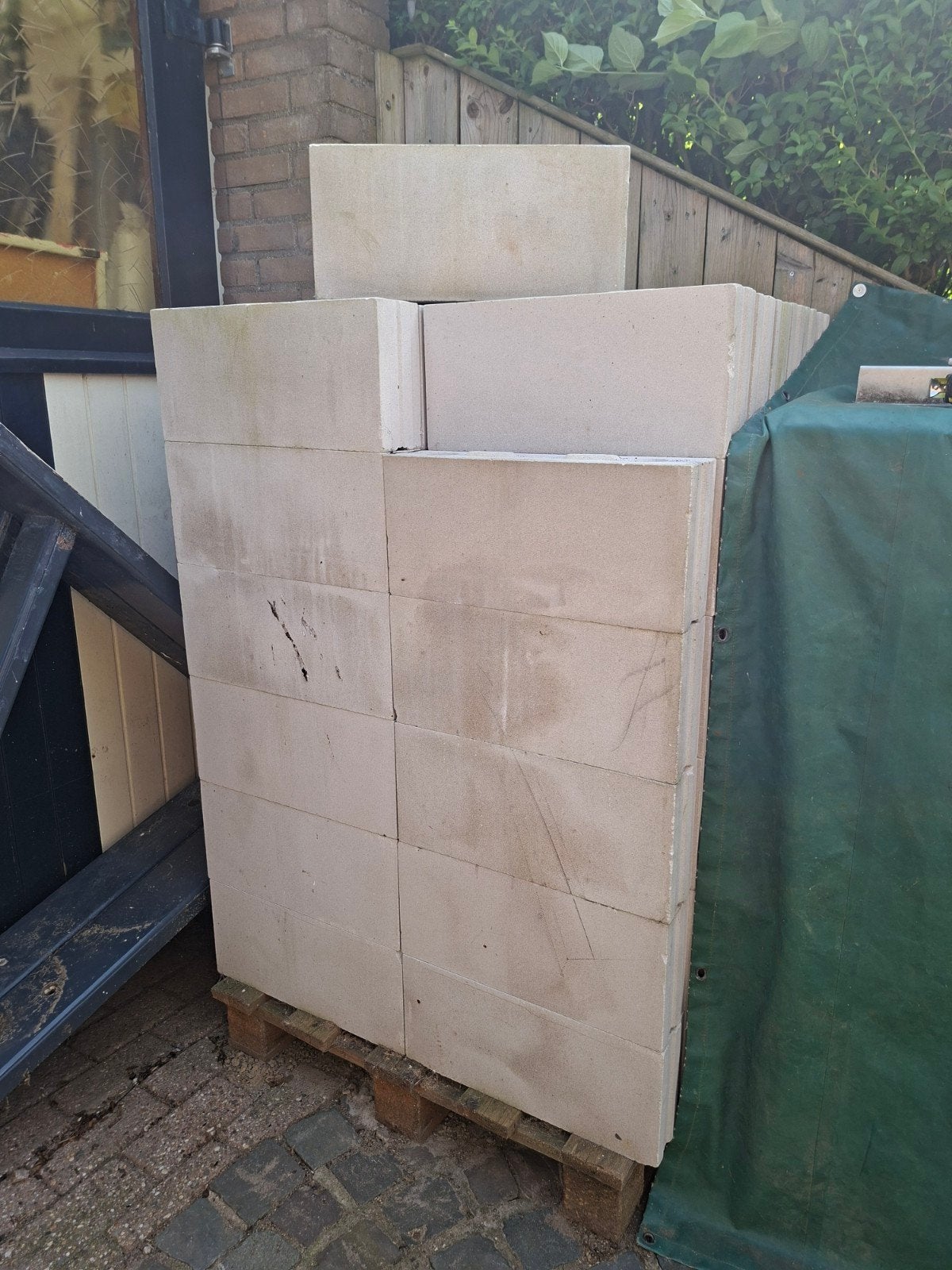 Kalkzandsteen blokken afm. 430x200x100mm, Ophalen, Nieuw, Kalkzandstenen