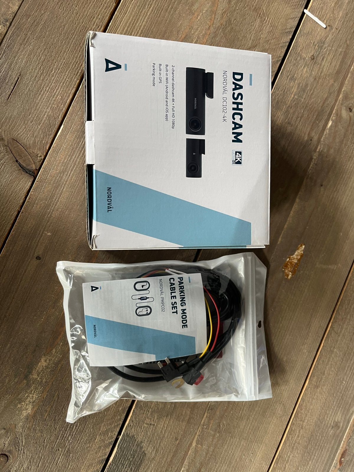Nordval DC102-4K Dashcam met Parking Mode Kabelset, Auto diversen, Dashcams, Ophalen of Verzenden, Nieuw